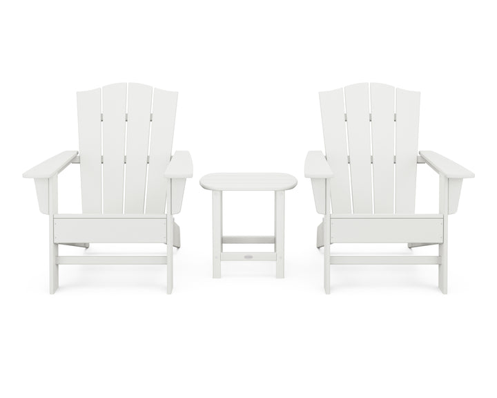 POLYWOOD® Wave 3-Piece Adirondack Chair Set with The Crest Chairs