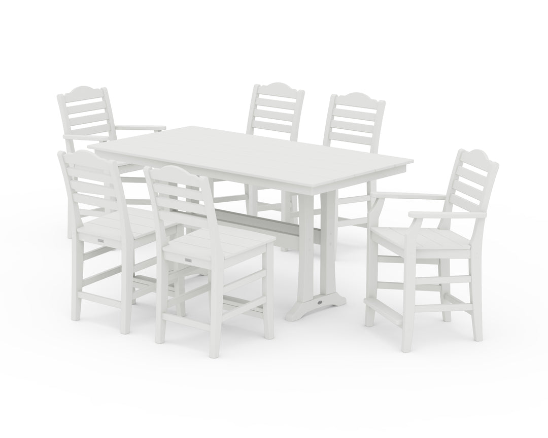 Draper James™ by  POLYWOOD® Savannah 7-Piece Farmhouse Counter Set with Trestle Legs