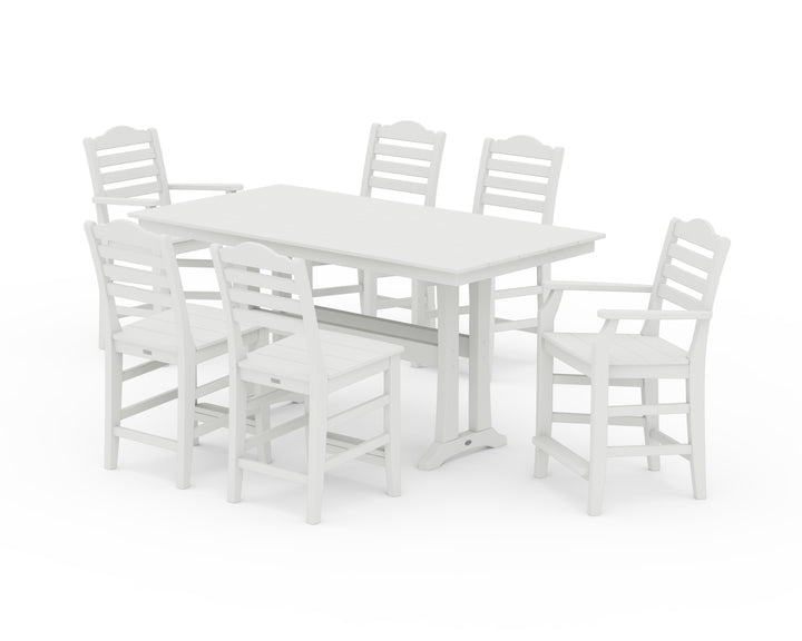 Draper James™ by  POLYWOOD® Savannah 7-Piece Farmhouse Counter Set with Trestle Legs
