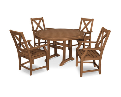 Braxton 5-Piece Nautical Trestle Arm Chair Dining Set