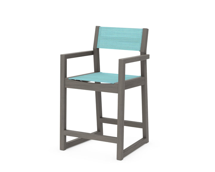 POLYWOOD® EDGE Sling Counter Arm Chair