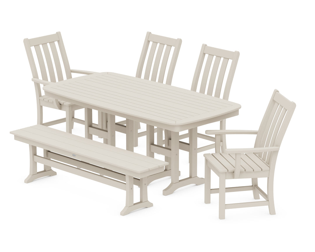 POLYWOOD® Vineyard 6-Piece Dining Set with Bench