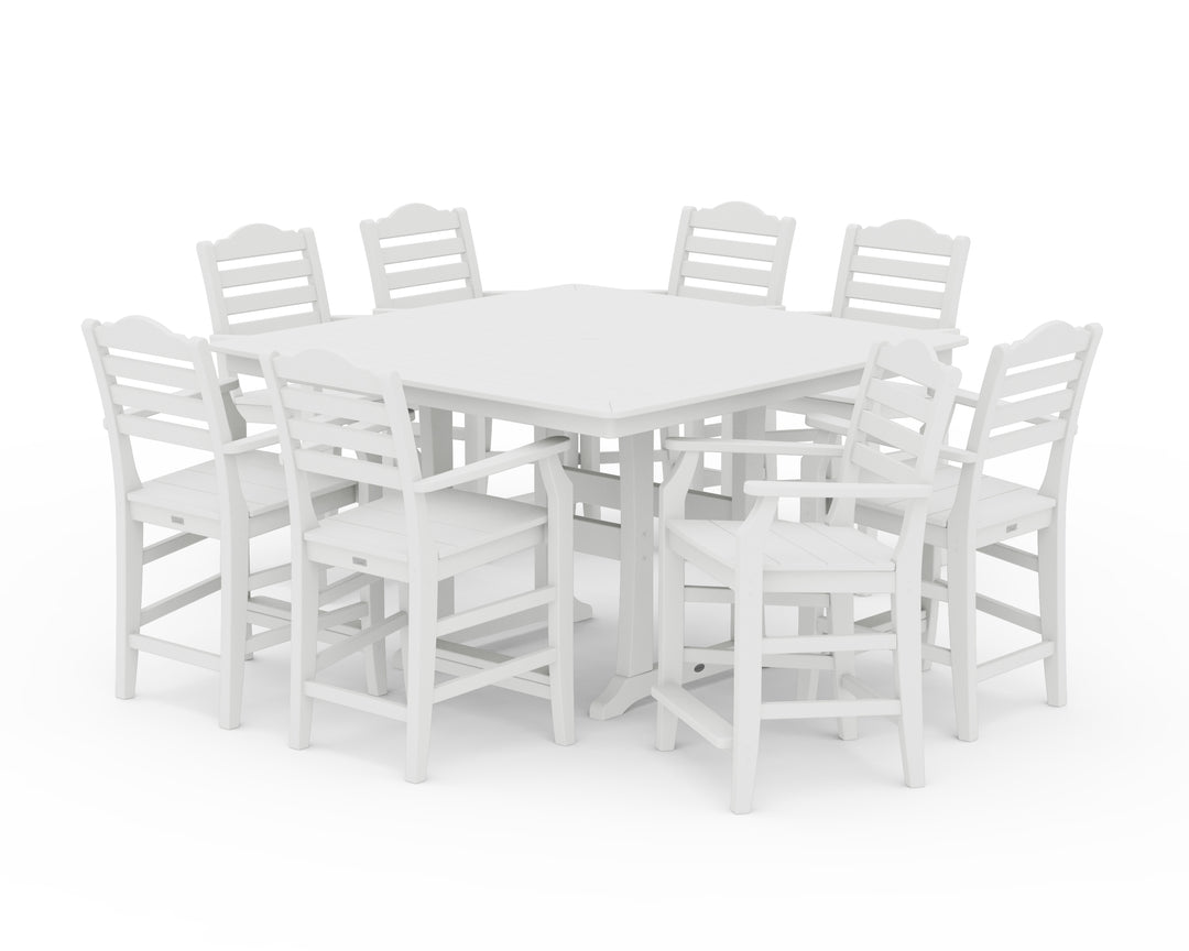 Draper James™ by  POLYWOOD® Savannah 9-Piece Square Counter Set with Trestle Legs