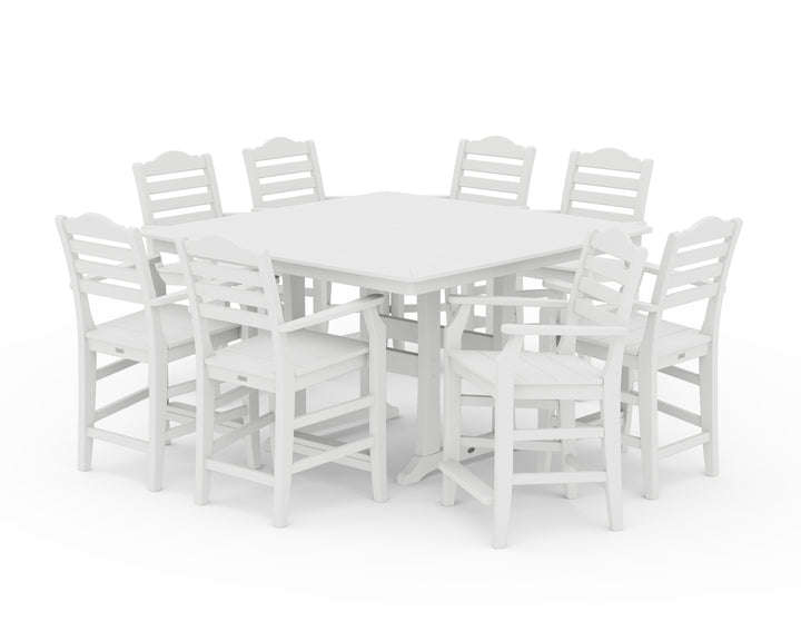 Draper James™ by  POLYWOOD® Savannah 9-Piece Square Counter Set with Trestle Legs