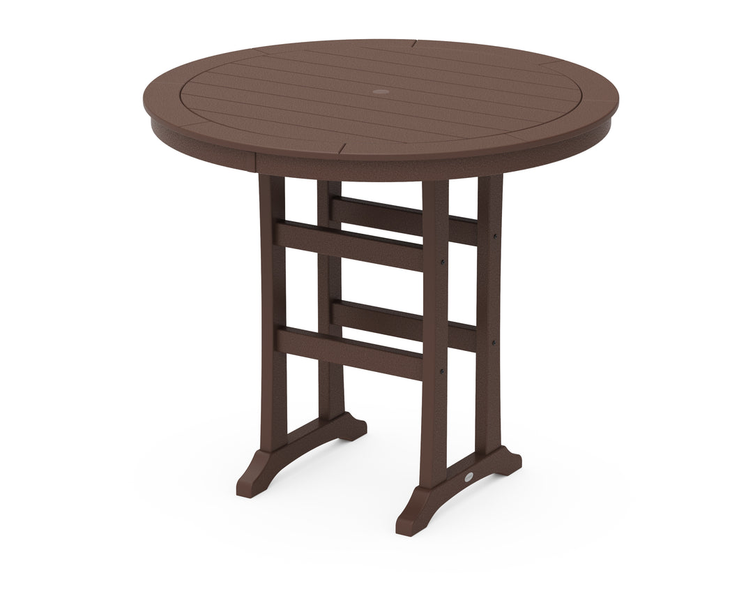 POLYWOOD® Nautical Trestle 48" Round Bar Table