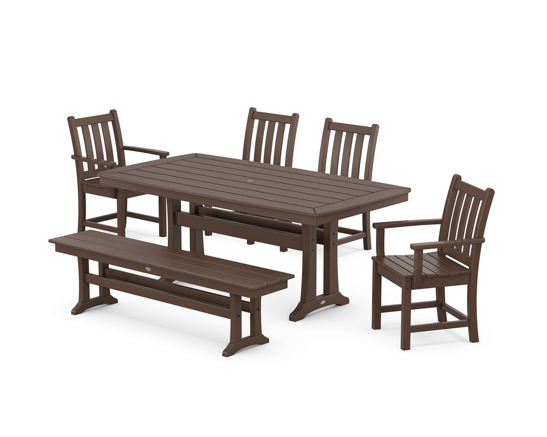 POLYWOOD® Traditional Garden 6-Piece Dining Set with Trestle Legs