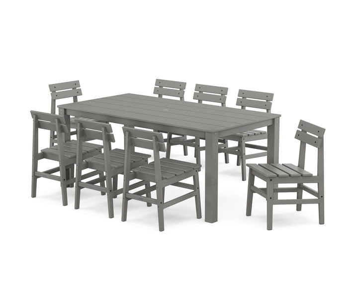 POLYWOOD® Modern Studio Plaza Chair 9-Piece Parsons Dining Set