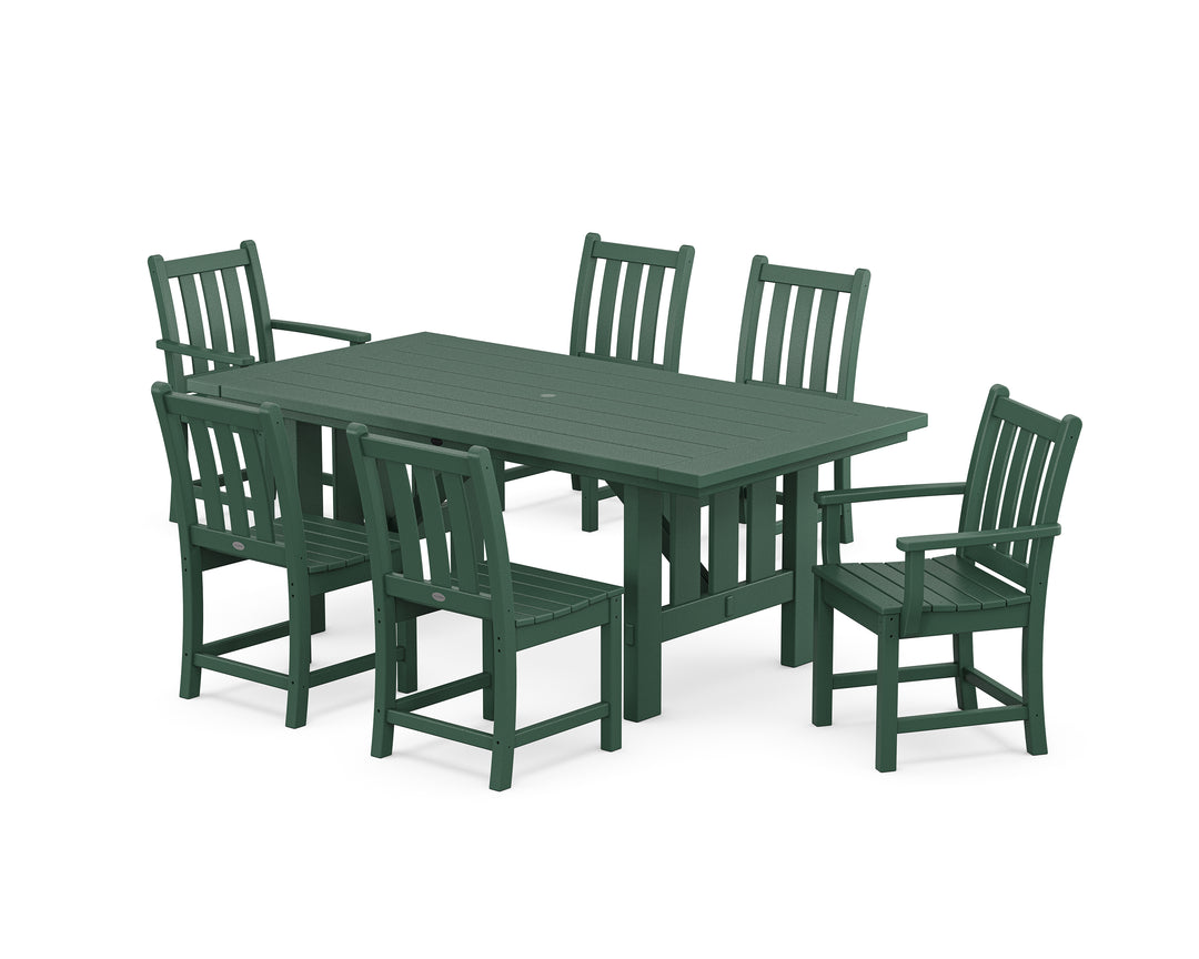 POLYWOOD® Traditional Garden 7-Piece Dining Set with Mission Table