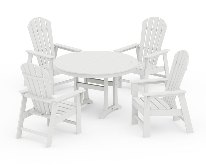 POLYWOOD® South Beach 5-Piece Round Dining Set with Trestle Legs