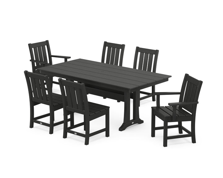 POLYWOOD® Oxford 7-Piece Farmhouse Dining Set with Trestle Legs