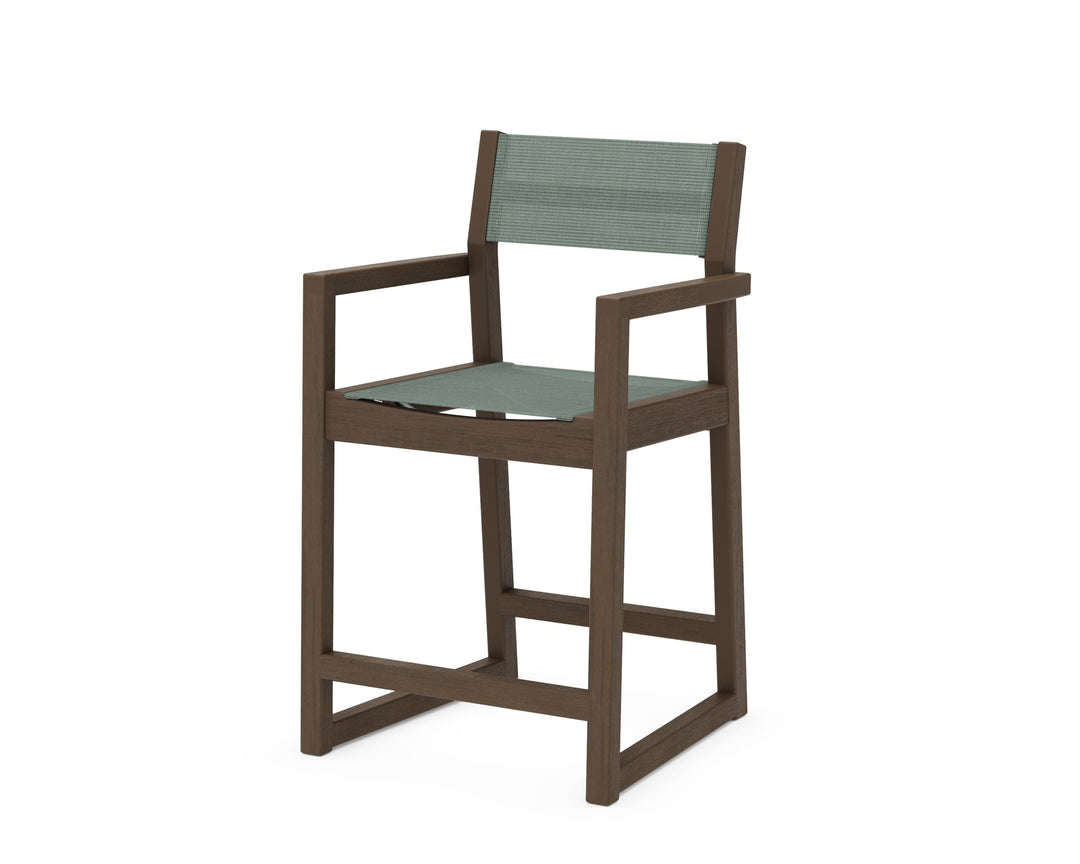 POLYWOOD® EDGE Sling Counter Arm Chair