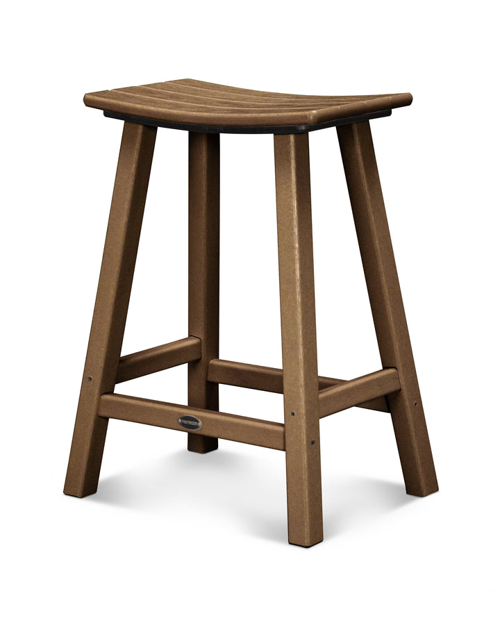 POLYWOOD® Traditional 24" Saddle Counter Stool
