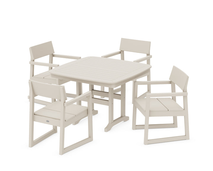 POLYWOOD® EDGE 5-Piece Dining Set with Trestle Legs