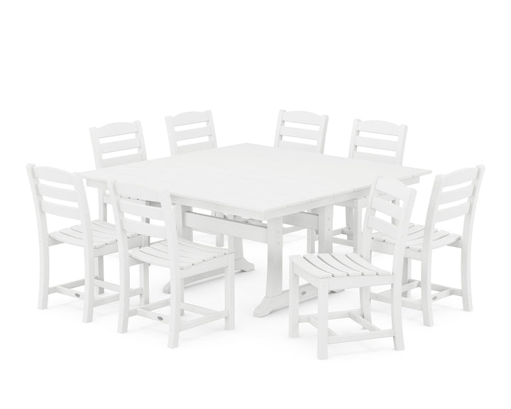 POLYWOOD® La Casa Café 9-Piece Farmhouse Trestle Dining Set