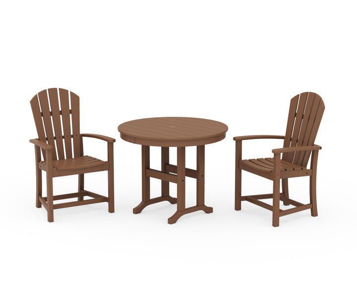POLYWOOD® Palm Coast 3-Piece Round Farmhouse Dining Set