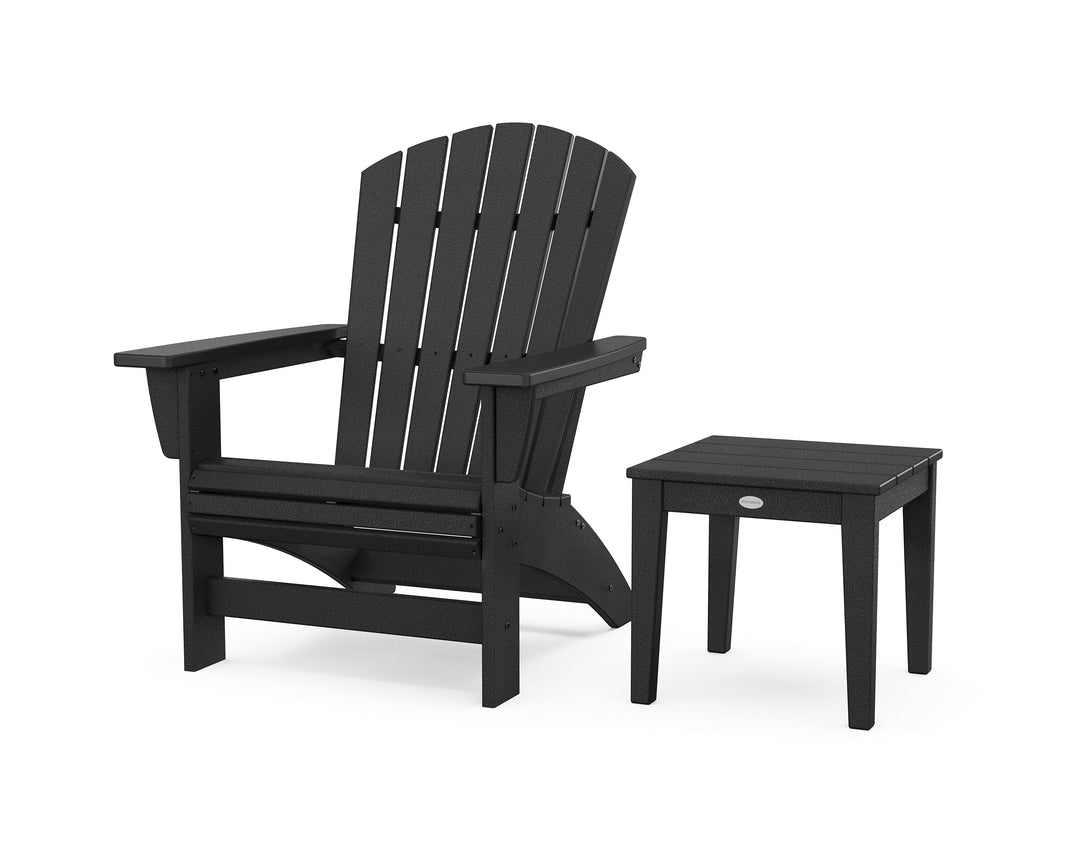 POLYWOOD® Nautical Grand Adirondack Chair with Side Table