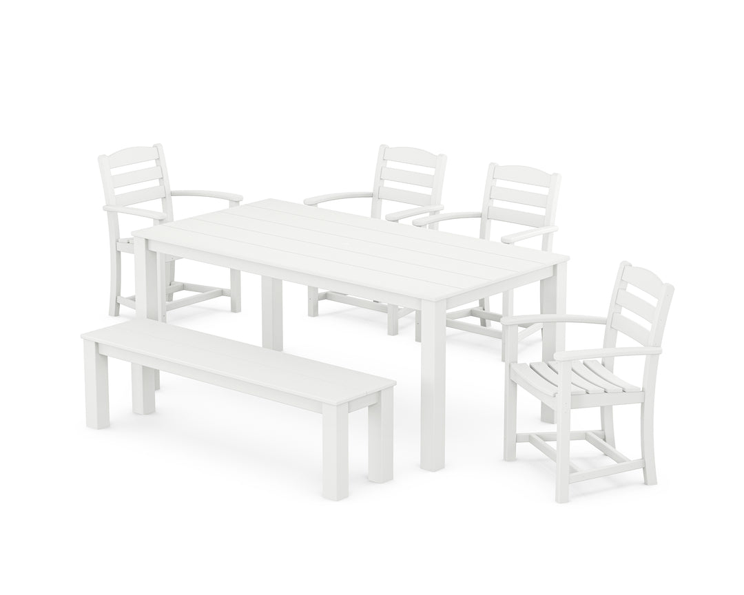 POLYWOOD® La Casa Cafe' 6-Piece Parsons Dining Set with Bench