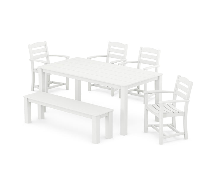 POLYWOOD® La Casa Cafe' 6-Piece Parsons Dining Set with Bench