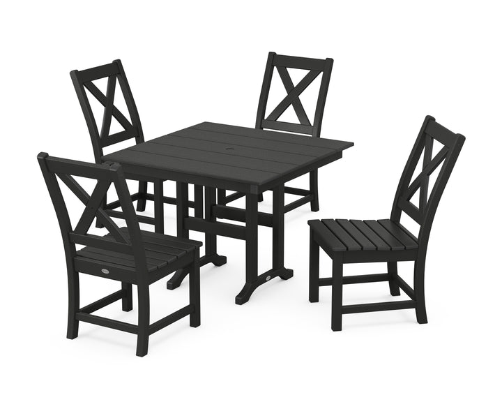 POLYWOOD® Braxton Side Chair 5-Piece Farmhouse Dining Set