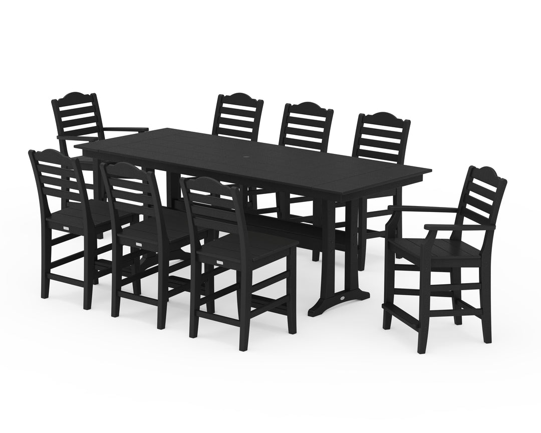 Draper James™ by  POLYWOOD® Savannah 9-Piece Farmhouse Counter Set with Trestle Legs