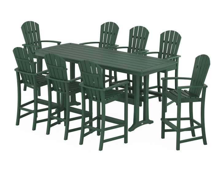 POLYWOOD® Palm Coast 9-Piece Bar Set with Trestle Legs