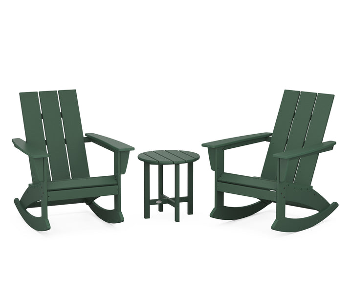 POLYWOOD® Modern 3-Piece Adirondack Rocking Chair Set