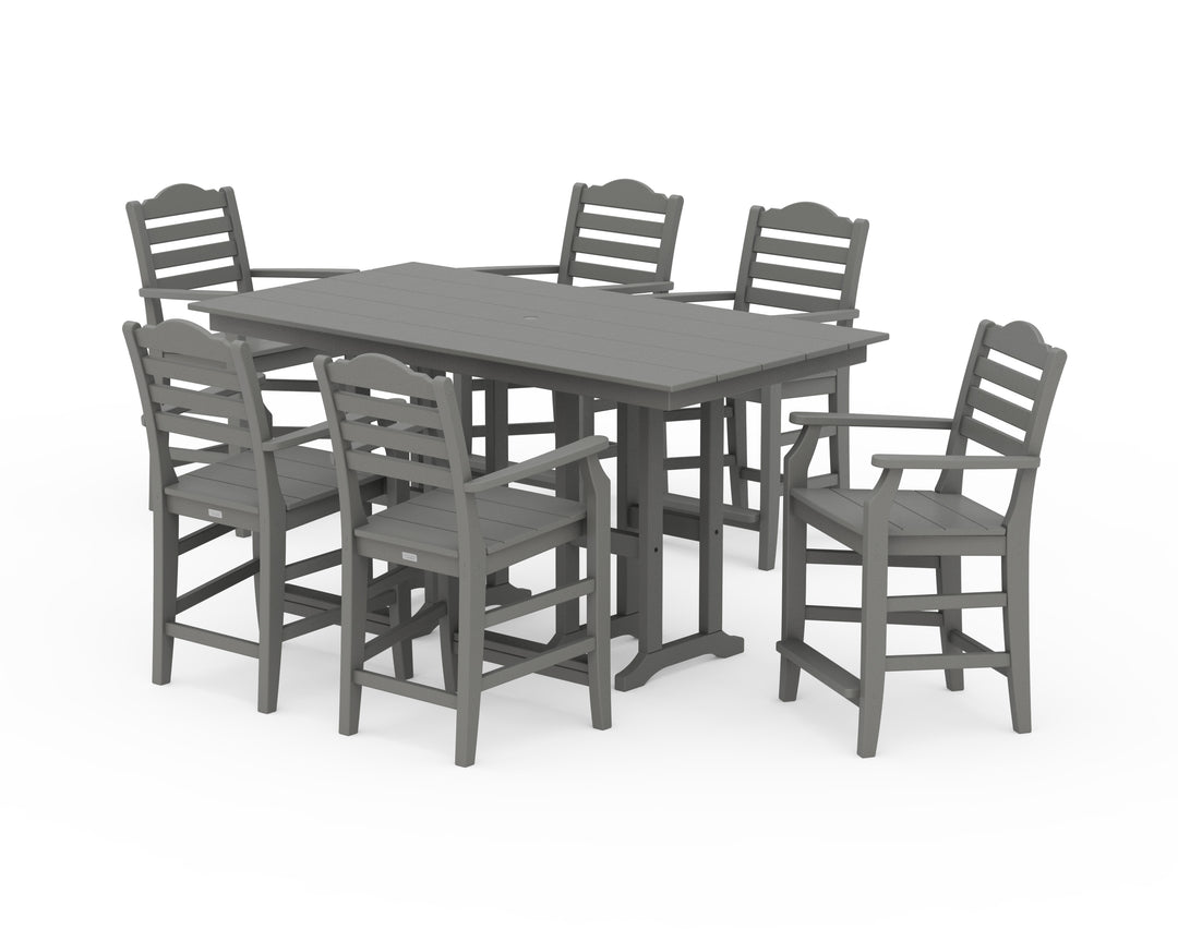 Draper James™ by  POLYWOOD® Savannah Arm Chair 7-Piece Farmhouse Counter Set