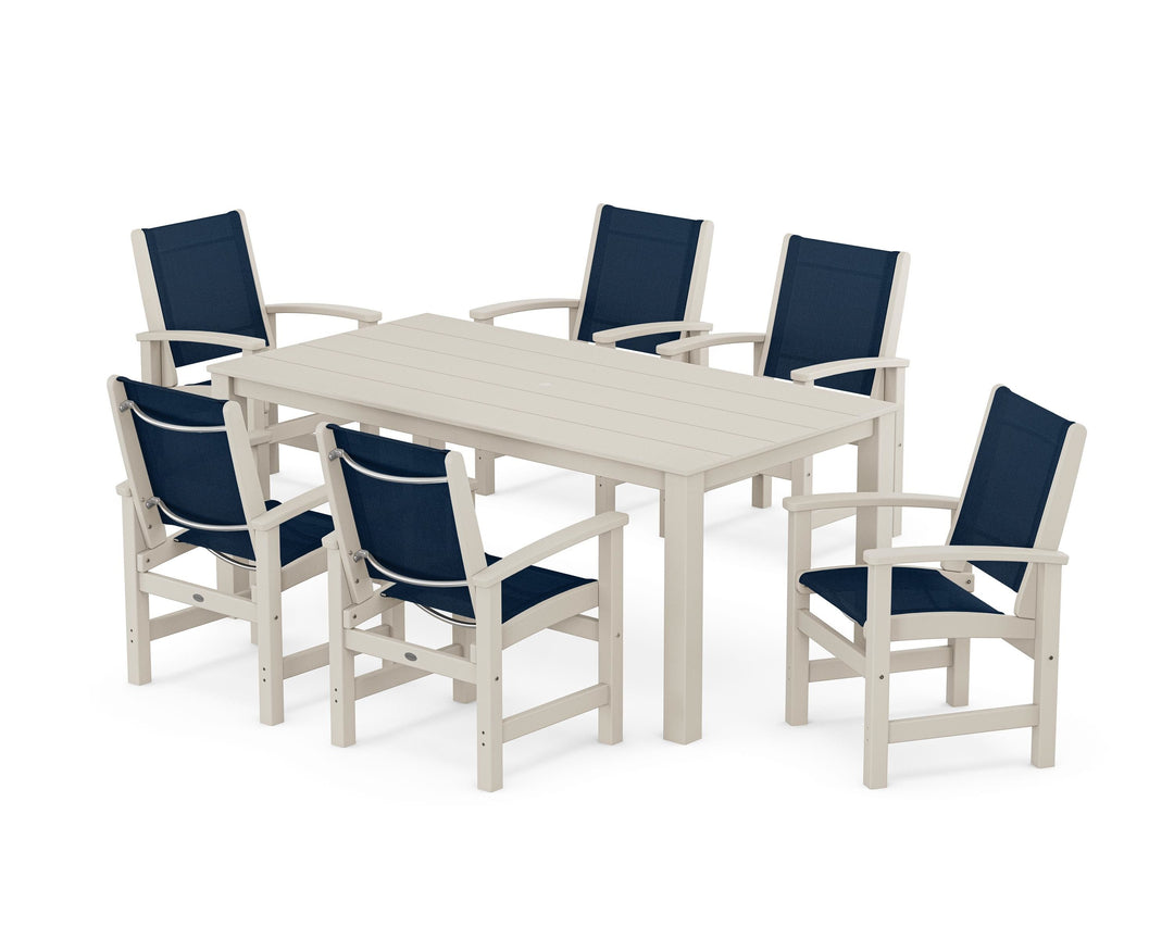 POLYWOOD® Coastal 7-Piece Parsons Dining Set