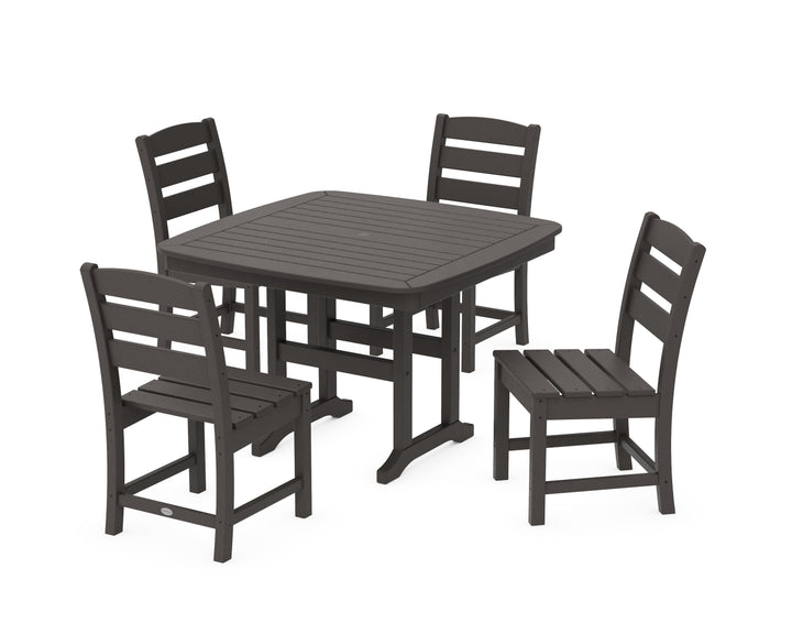 POLYWOOD® Lakeside Side Chair 5-Piece Dining Set with Trestle Legs