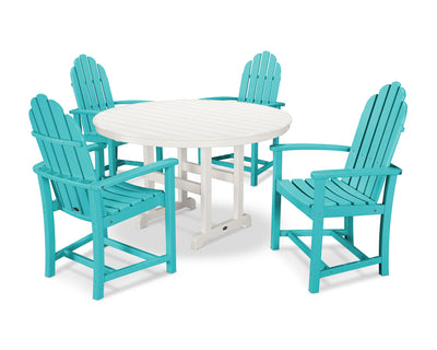 Classic Adirondack 5-Piece Round Farmhouse Dining Set