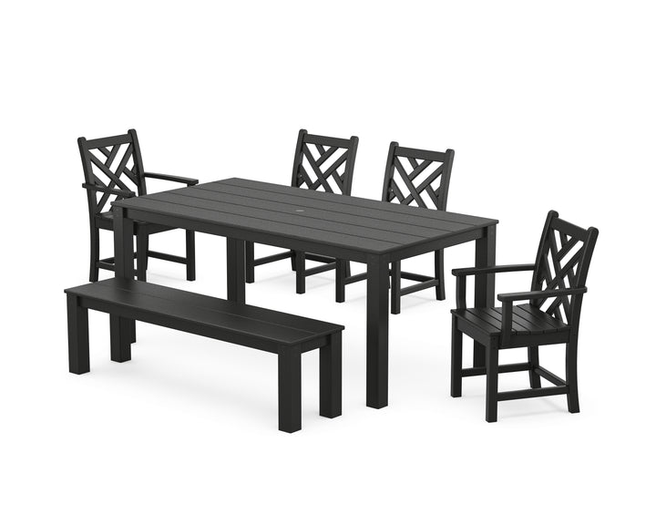 POLYWOOD® Chippendale 6-Piece Parsons Dining Set with Bench
