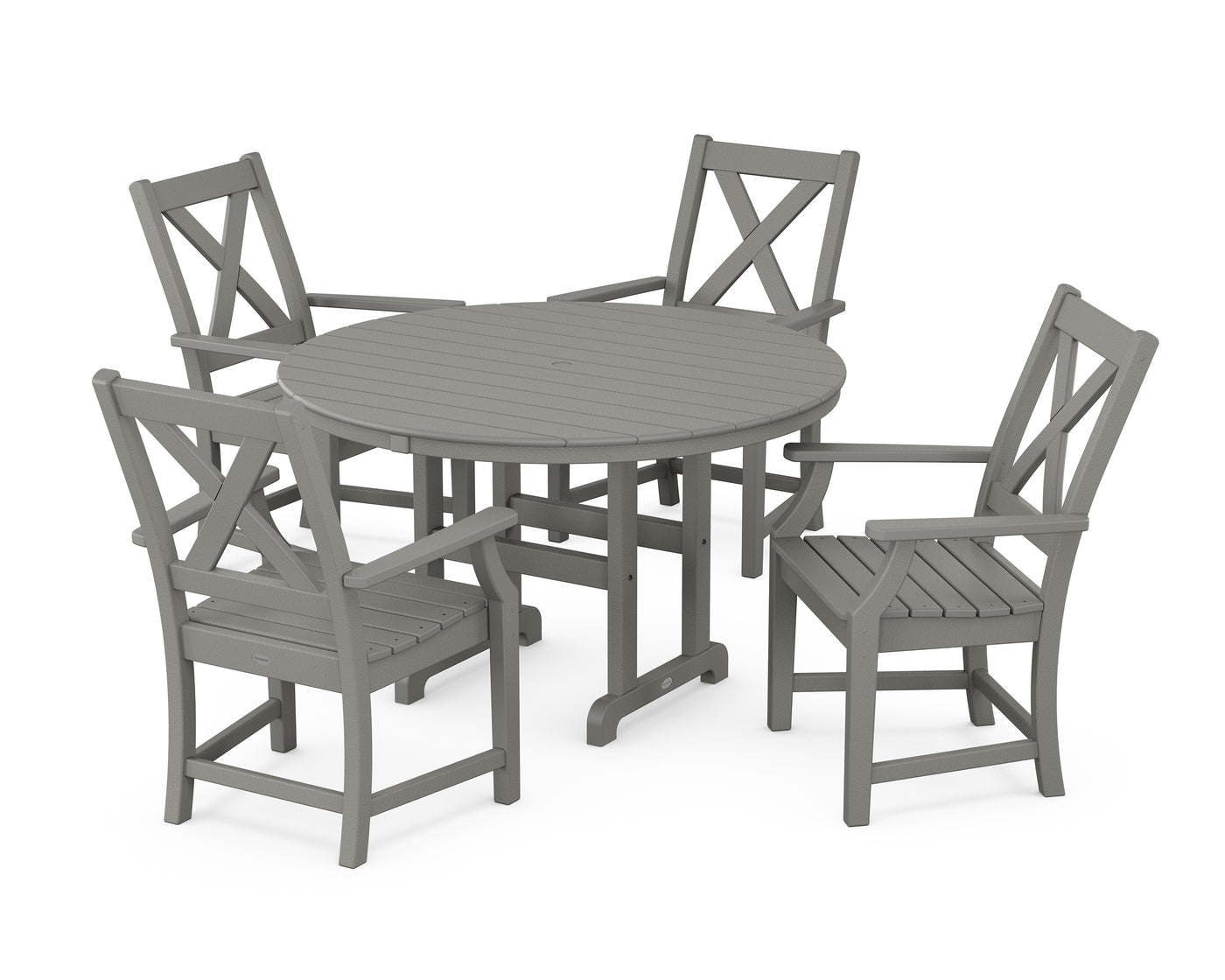 Braxton 5-Piece Round Farmhouse Dining Set