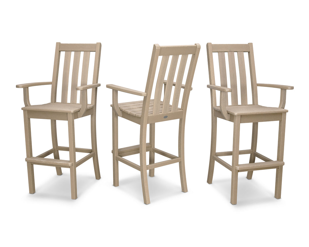 POLYWOOD® Vineyard Bar Arm Chair 3-Pack