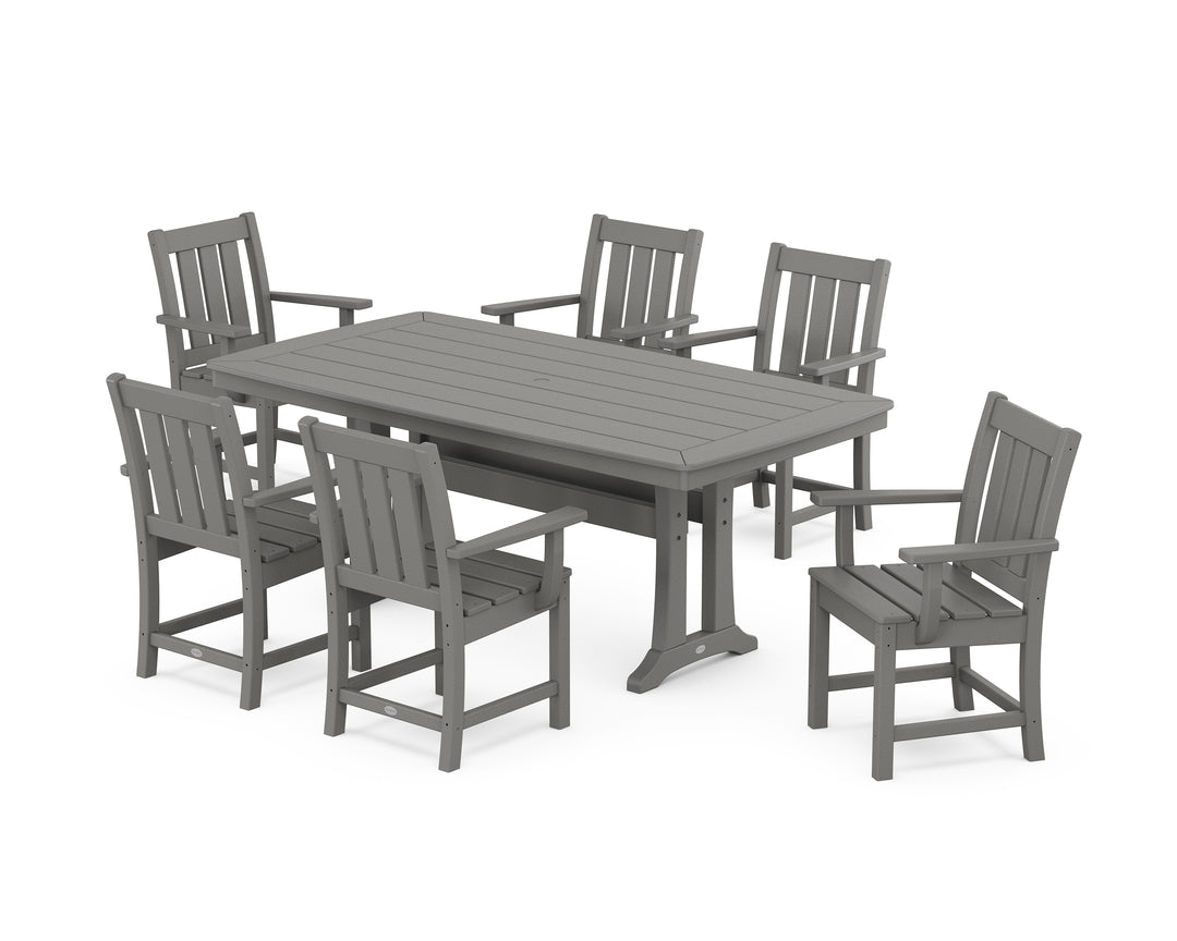 POLYWOOD® Oxford Arm Chair 7-Piece Dining Set with Trestle Legs