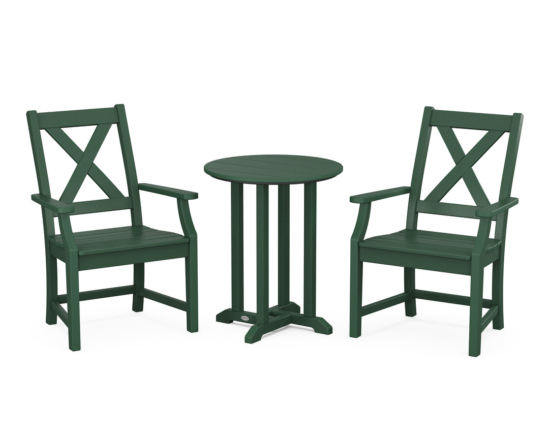POLYWOOD® Braxton 3-Piece Round Bistro Dining Set