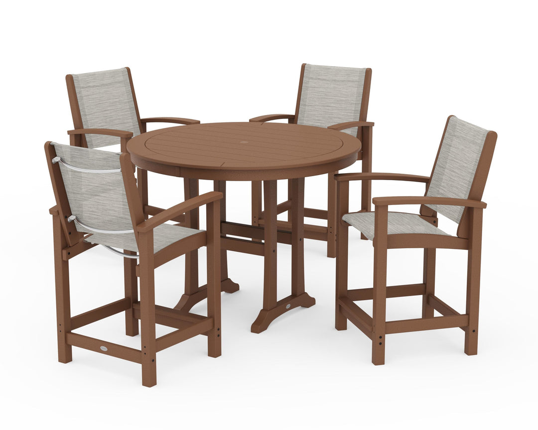 POLYWOOD® Coastal 5-Piece Counter Set