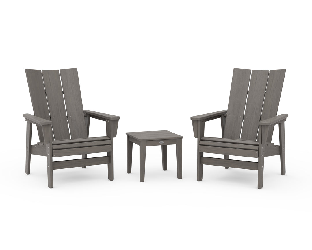 POLYWOOD® 3-Piece Modern Grand Upright Adirondack Set