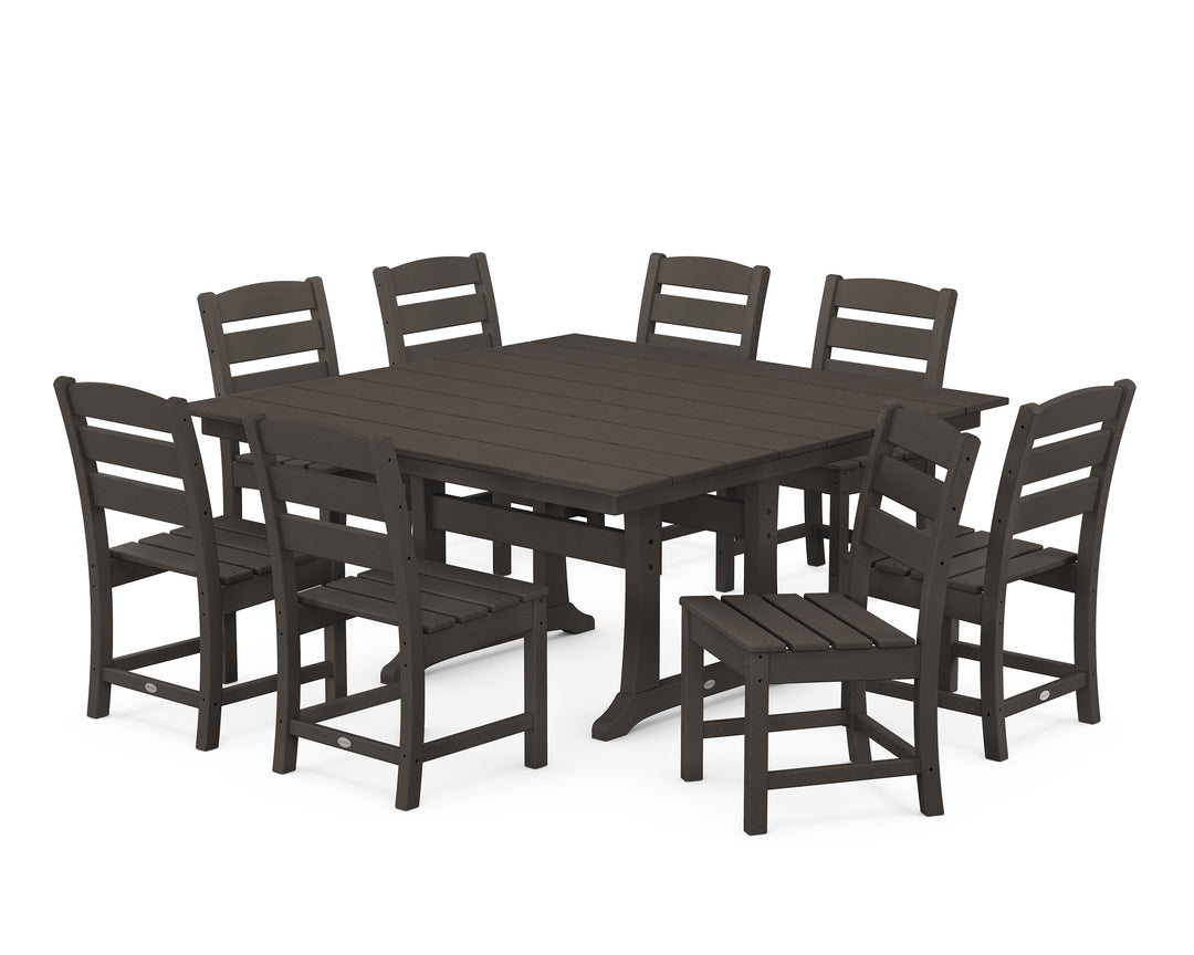 POLYWOOD® Lakeside 9-Piece Farmhouse Trestle Dining Set