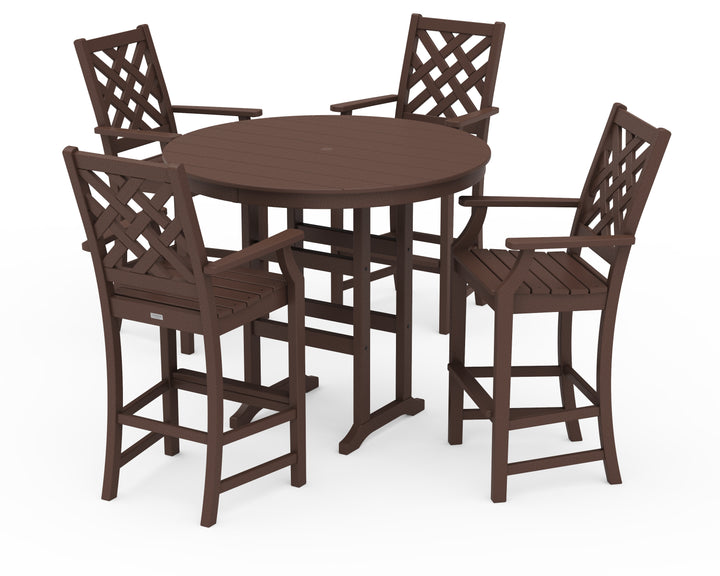 Country Living Wovendale 5-Piece Round Farmhouse Bar Set