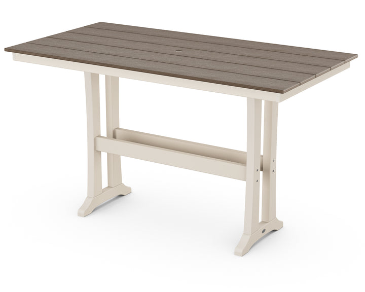POLYWOOD® Farmhouse Trestle 37" x 72" Bar Table