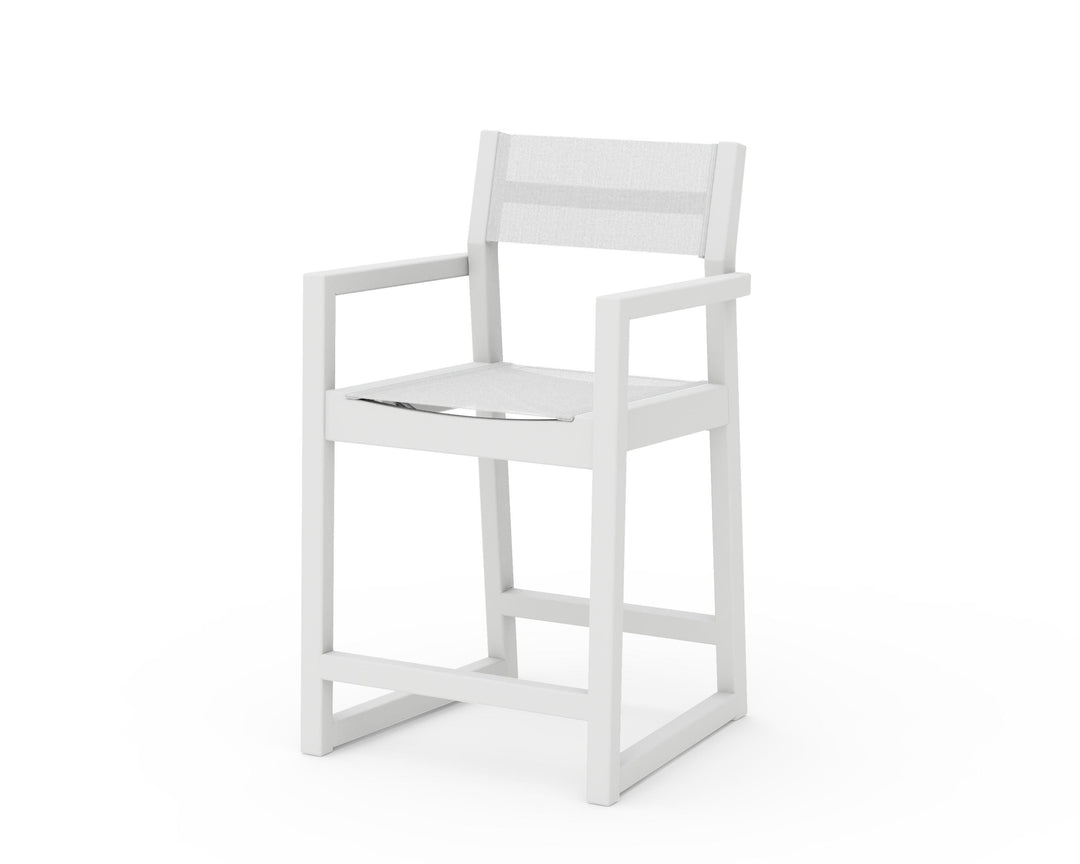 POLYWOOD® EDGE Sling Counter Arm Chair