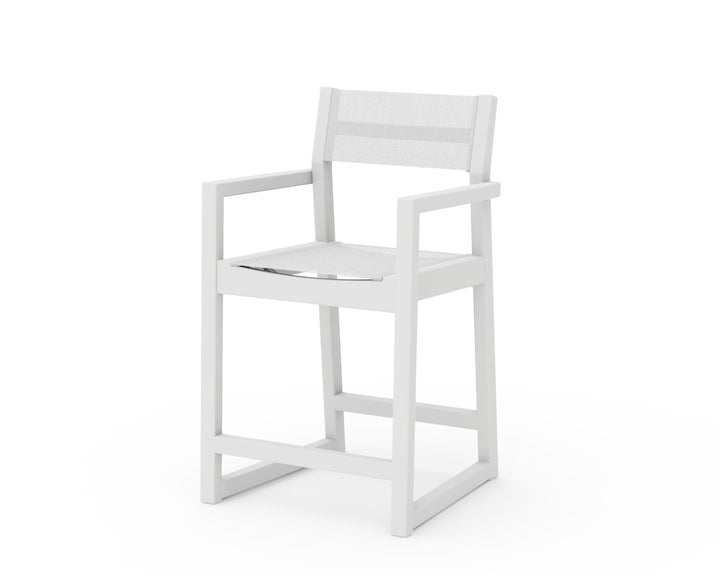 POLYWOOD® EDGE Sling Counter Arm Chair