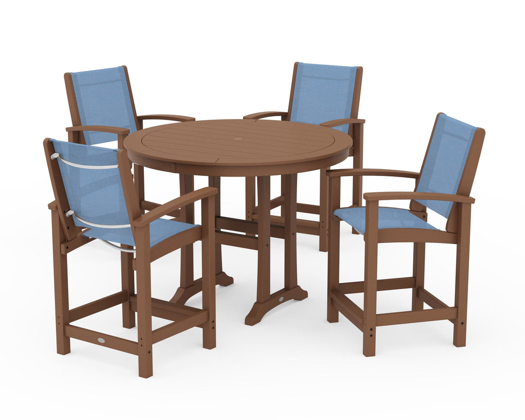 POLYWOOD® Coastal 5-Piece Counter Set