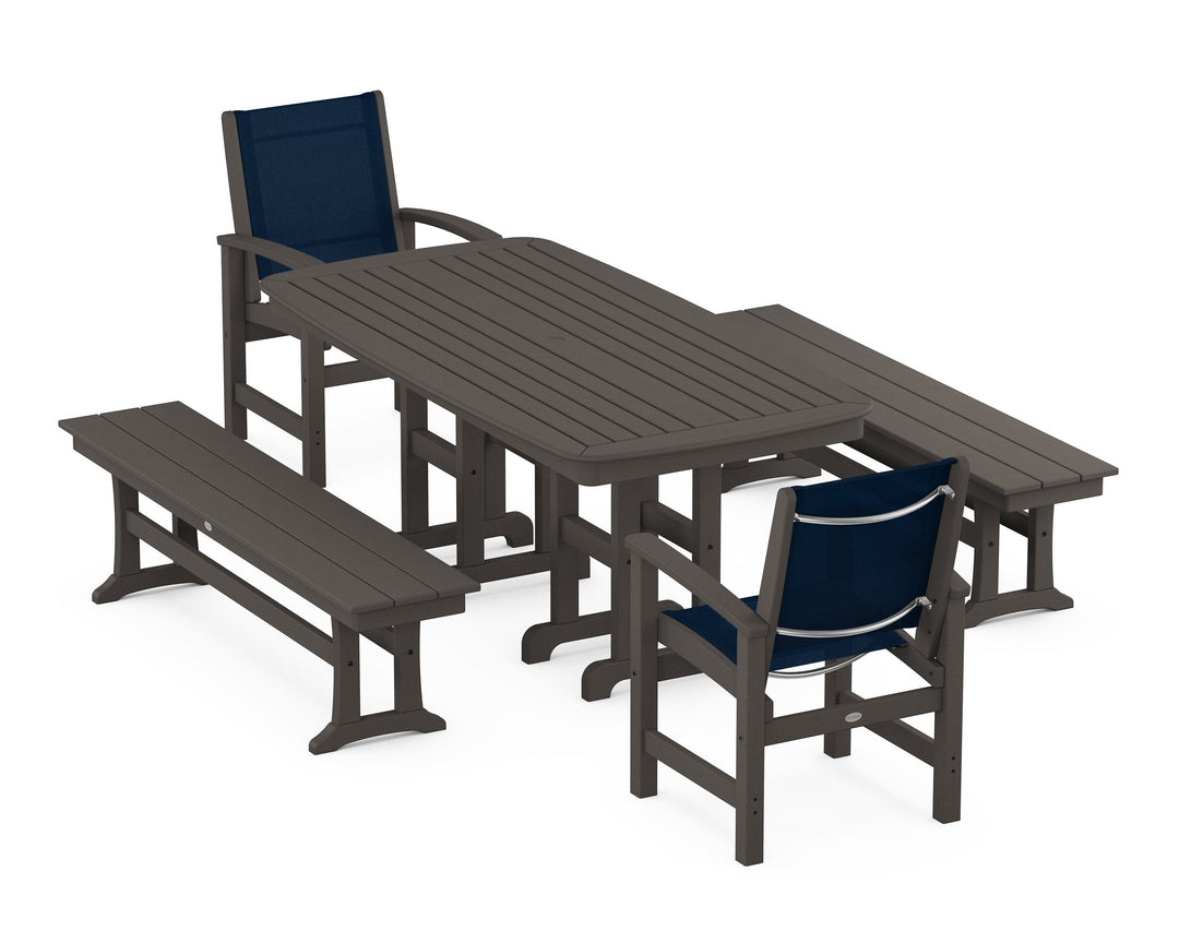 POLYWOOD® Coastal 5-Piece Dining Set