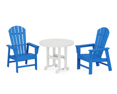 South Beach 3-Piece Round Farmhouse Dining Set