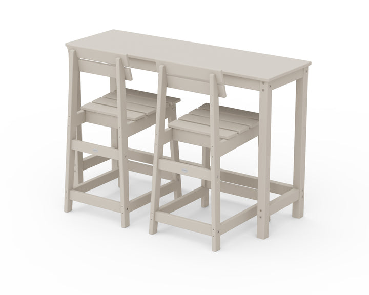 POLYWOOD® Modern Studio Plaza Counter Chair 3-Piece Balcony Set