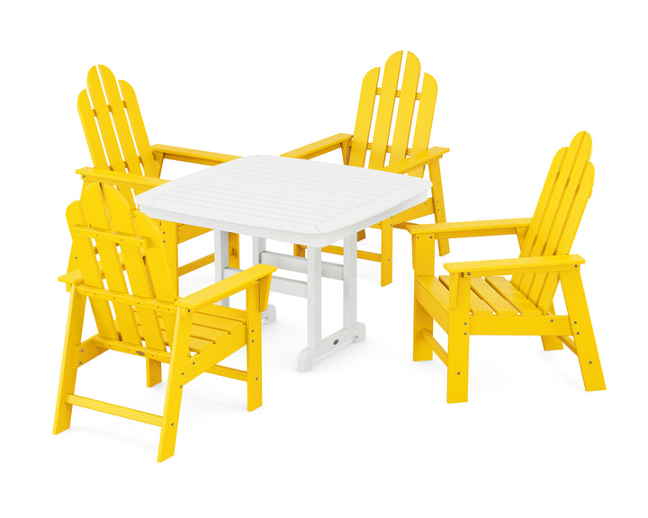 POLYWOOD® Long Island 5-Piece Dining Set with Trestle Legs
