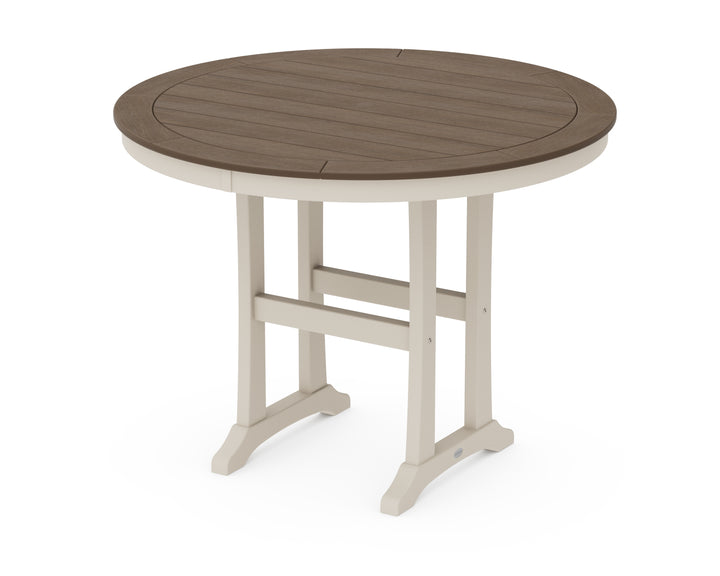 POLYWOOD® Nautical Trestle 48" Round Counter Table