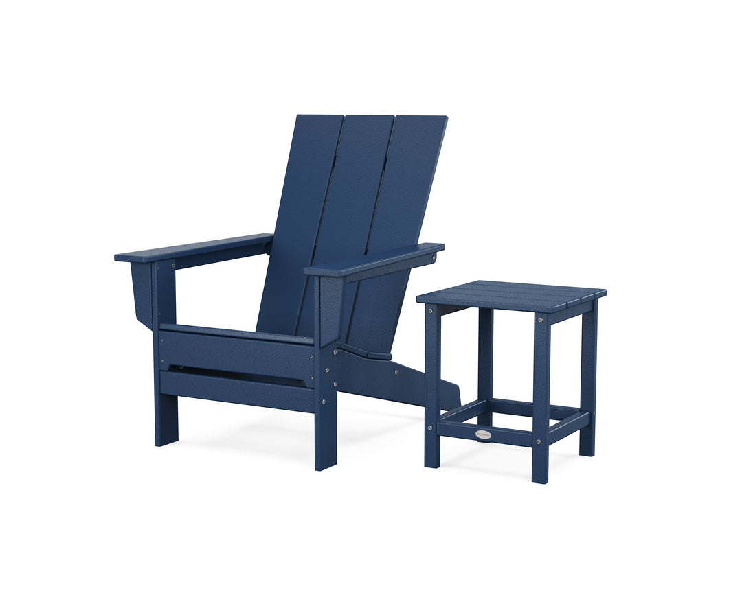 POLYWOOD® Modern Studio Adirondack Chair with Side Table