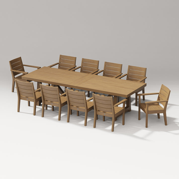 PW Designer Series Latitude 11-Piece A-Frame Table Dining Set